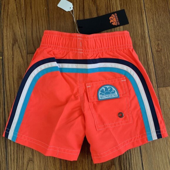 Sundek Toddler Boys Orange Swim Trunks Shorts Rainbow Size 2 - Picture 3 of 5